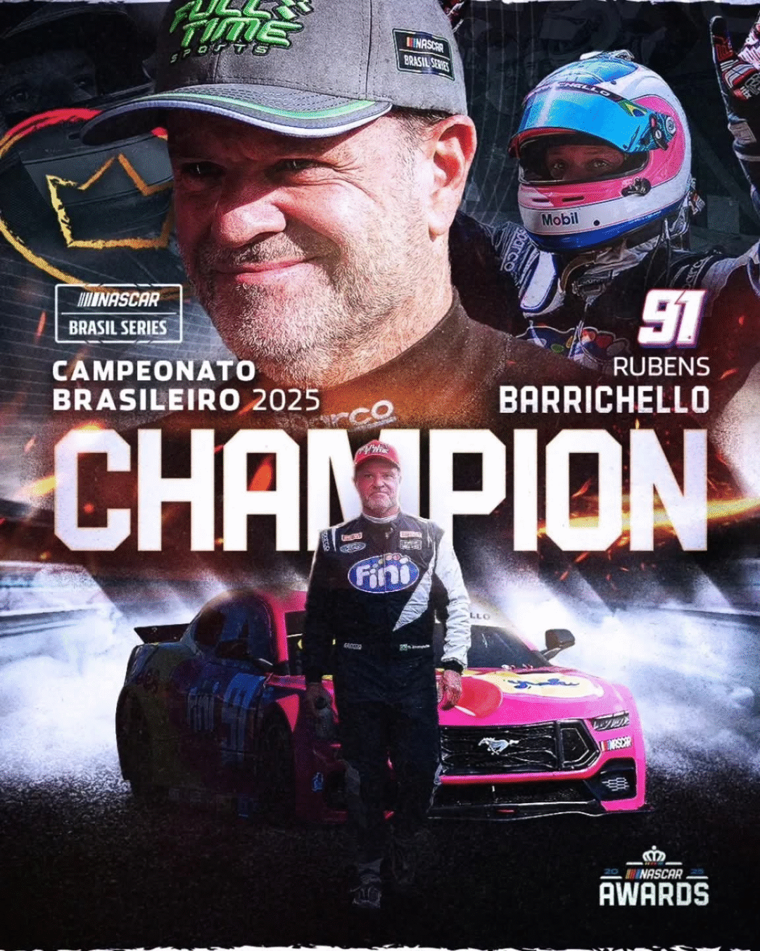 Rubens Barrichello conquista o título da NASCAR Brasil 2025 e escreve ...